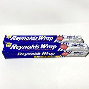 Reynolds Wrap Holiday Fun Standard Aluminum Foil 25 Sq Ft 2 Sets Limited Edition